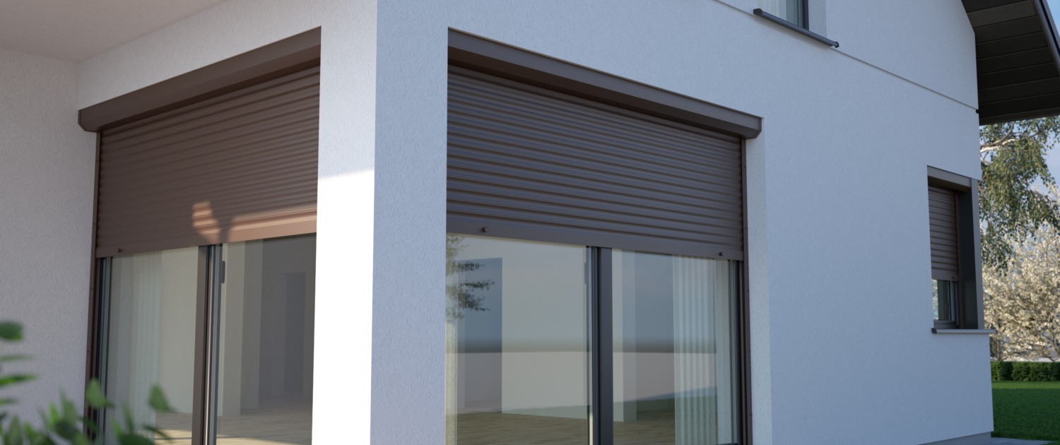 Window roller shutters Rollläden von außen